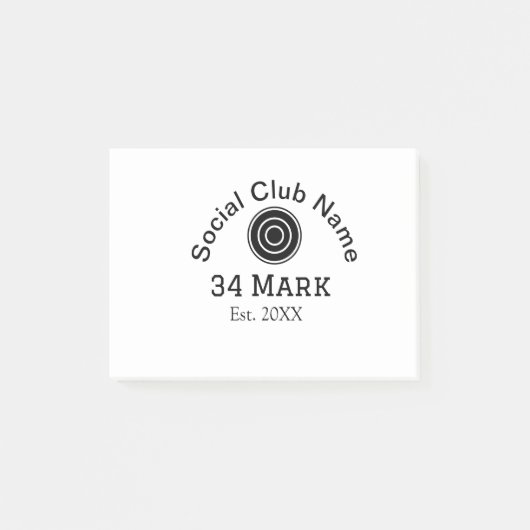 Sociale clubnaam voeg team speler naam datum jaar post-it® notes (Voorkant)