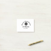 Sociale clubnaam voeg team speler naam datum jaar post-it® notes (Op bureau)