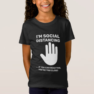 Sociale distantiëring Antisociale introvert Blijf T-shirt