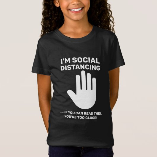 Sociale distantiëring Antisociale introvert Blijf  T-shirt (Voorkant)