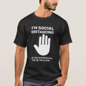 Sociale distantiëring Antisociale introvert Blijf T-shirt (Voorkant)