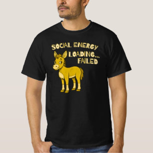 Sociale Energie Laden Mislukt Funny Introvert T-shirt