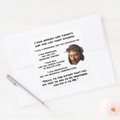 Sociale gerechtigheid Jezus Vierkante Sticker (Envelop)