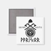 Sociale gerechtigheid Warrior Crest Magneet (Voorkant / Achterkant)