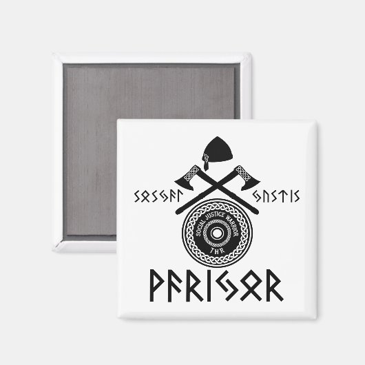 Sociale gerechtigheid Warrior Crest Magneet (Voorkant / Achterkant)