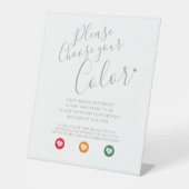 Sociale huwelijksles op afstand reclamebord met voetstuk (Voorkant)