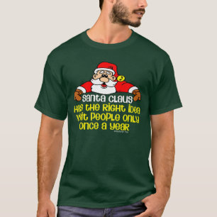 Sociale kerstman t-shirt