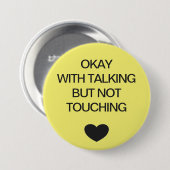 Sociale kleurcode geel ronde button 7,6 cm (Voorkant /achterkant)