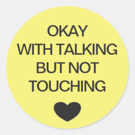 Sociale kleurcode gele bruiloft ronde sticker