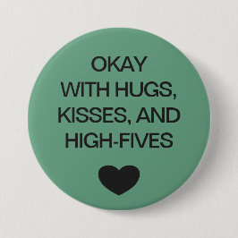 Sociale kleurcode groen ronde button 7,6 cm