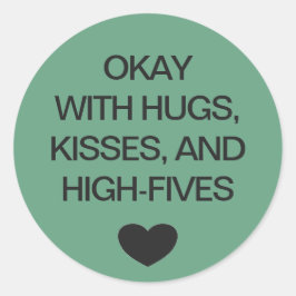 Sociale kleurcode groene bruiloft ronde sticker