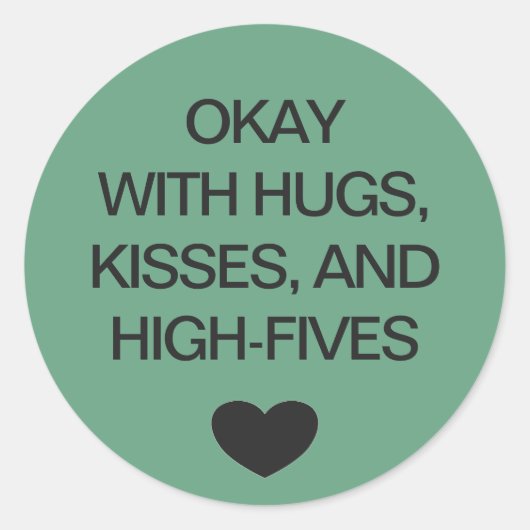 Sociale kleurcode groene bruiloft ronde sticker (Voorkant)