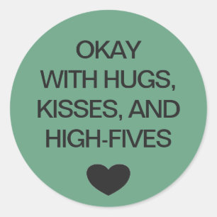 Sociale kleurcode groene bruiloft ronde sticker