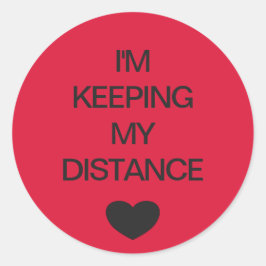 Sociale kleurcode rode bruiloft ronde sticker