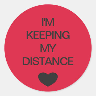 Sociale kleurcode rode bruiloft ronde sticker