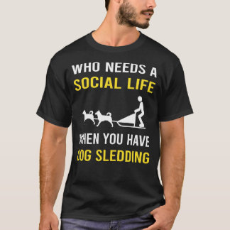 Sociale leven sledehond t-shirt