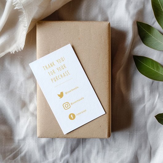 Sociale links, goud en witte Kaart invoegen.