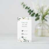 Sociale links, groene bladeren gouden Kaart (Staand voorkant)