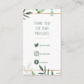 Sociale links, groene bladeren gouden Kaart (Voorkant)