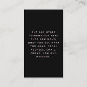 Sociale links, roze en zwarte bestelling kaart toe (Achterkant)