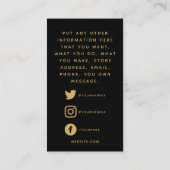 Sociale logo's QR code, goud luxe dank u invoegen Informatiekaartje (Achterkant)