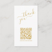 Sociale logo's QR-code, gouden bedankkaartje Informatiekaartje (Voorkant)