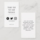 Sociale logo's, waardering van zwart-wit orde informatiekaartje (Voorkant / Achterkant)