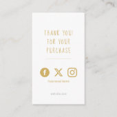 Sociale logo's, witte en gouden Kaart. Informatiekaartje (Voorkant)