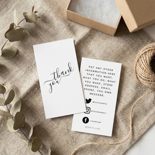 Sociale logo's, zwart-wit klantenbestelling informatiekaartje