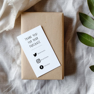 Sociale logo's, zwarte en witte insteekkaart. informatiekaartje