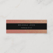 Sociale media, alle websites en roze glitter mini visitekaartje (Voorkant)