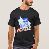 Sociale media als Share Subscription T-shirt (Voorkant)