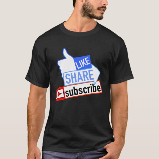 Sociale media als Share Subscription T-shirt (Voorkant)