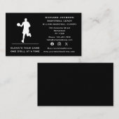 Sociale Media Basketbal Coach Instructeur Sporten Visitekaartje (Voorkant / Achterkant)