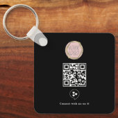 Sociale media Bedrijfs Logo QR Code Sleutelhanger (Voorkant)