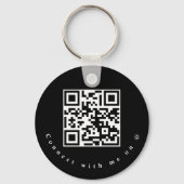 Sociale media Bedrijfs QR Code Sleutelhanger (Voorkant)