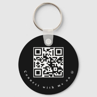 Sociale media Bedrijfs QR Code Sleutelhanger