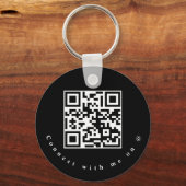 Sociale media Bedrijfs QR Code Sleutelhanger (Voorkant)