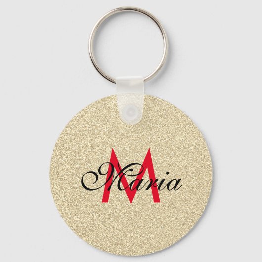 Sociale Media BedrijfsQR Code Monogramed Rood Sleutelhanger (Achterkant)