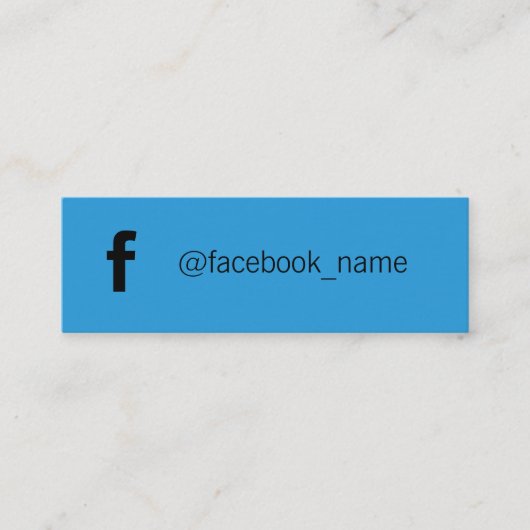 Sociale Media (blauw / wit) Mini Visitekaartje (Voorkant)