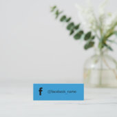 Sociale Media (blauw / wit) Mini Visitekaartje (Staand voorkant)