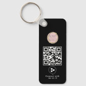 Sociale Media Business Logo QR Code Sleutelhanger (Voorkant)