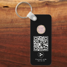 Sociale Media Business Logo QR Code Sleutelhanger