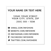 Sociale media Contactgegevens Zelfinkend stempel (Design)