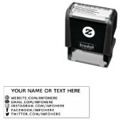 Sociale media Contactgegevens Zelfinkend stempel (In situ)