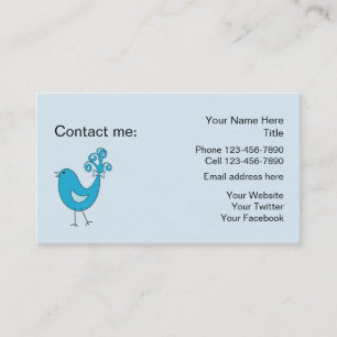 Sociale Media Contactkaarten Contactkaartje