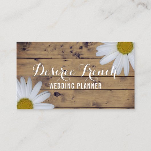 Sociale media | Daisy Wildflower Wedding Planner Visitekaartje (Voorkant)