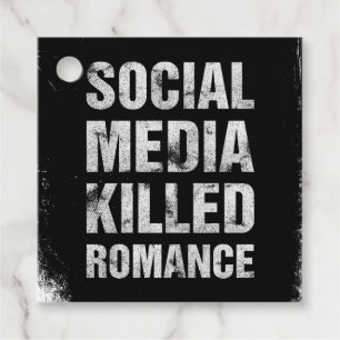 Sociale media doden Romance Bedankjes Labels