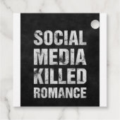 Sociale media doden Romance Bedankjes Labels (Achterkant)