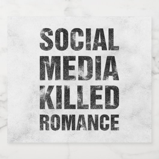 Sociale media doden Romance Bier Etiket (Enkel label)